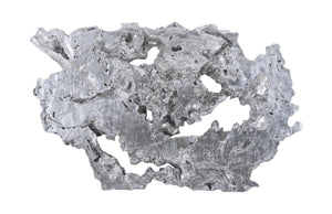 Burled Root Wall Art, Silver Leaf, Large