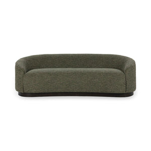 Beverly Upholstered Sofa in Antique Green with Curved Silhouette