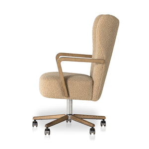 Melrose Desk Chair In Sheepskin Camel