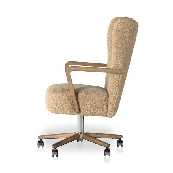 Melrose Desk Chair In Sheepskin Camel