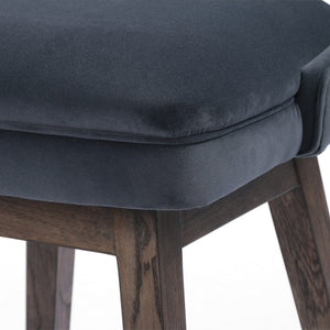Task Swivel Counter Stool in Modern Velvet