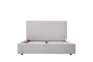 ELLA Storage QUEEN Bed in greige tweed