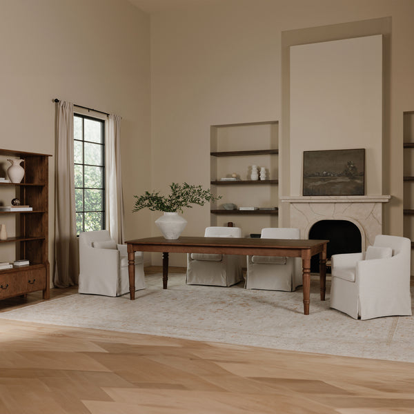Moe's Russet Dining Table with Drawers