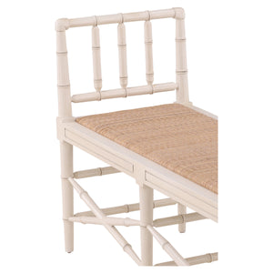 Cream Palm Bench
