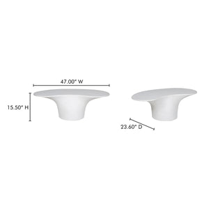 Moe's Yumi Outdoor Coffee Table in White