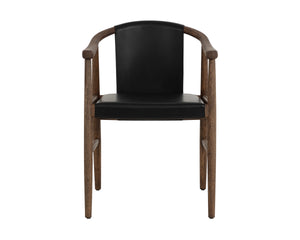 ARAN DINING ARMCHAIR - ONYX LEATHER