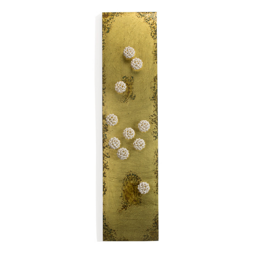 Pollen Wall Play on Cladded Brass Art Panel