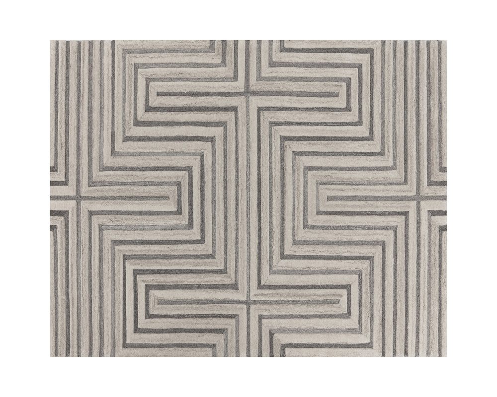 OSLOW HAND-TUFTED RUG - BEIGE / GREY - 8' X 10'