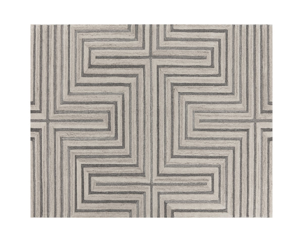 OSLOW HAND-TUFTED RUG - BEIGE / GREY - 8' X 10'