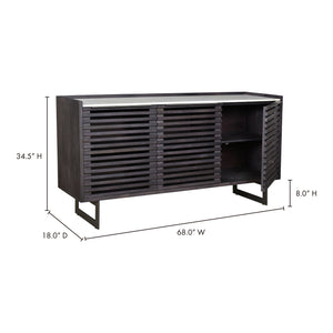 Paloma Sideboard Charcoal Grey with Marble Top