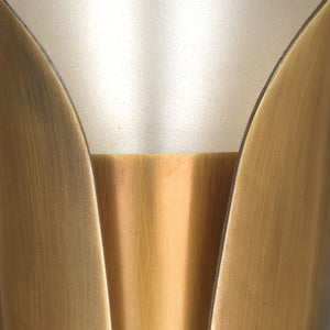 Capsule 1-Light Steel Sconce, Antique Brass