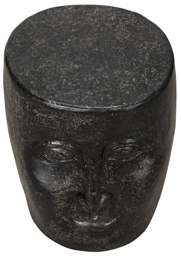 Head Side Table, Black Fiber Cement