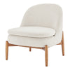 Adriana KD Fabric Accent Chair Walnut Legs, Solana Beige
