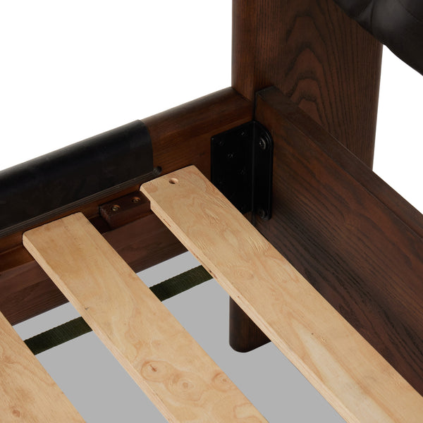 Halston Bed In Terra Brown Ash In Queen
