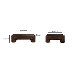 Rowan Coffee Table in Dark Brown Acacia Wood
