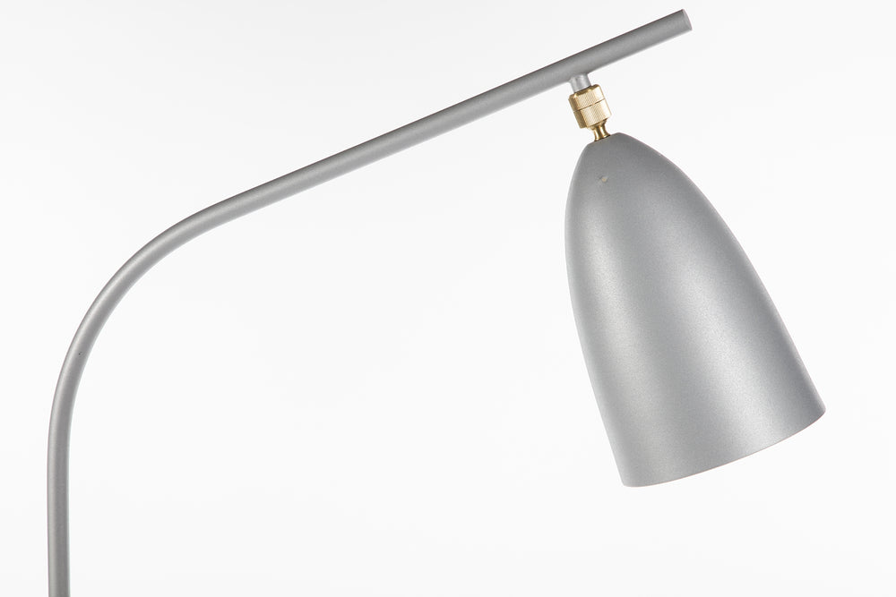 Loren Floor Lamp - Silver/White Marble