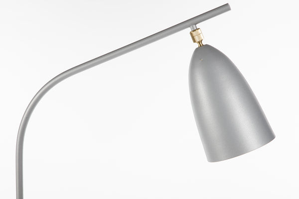 Loren Floor Lamp - Silver/White Marble