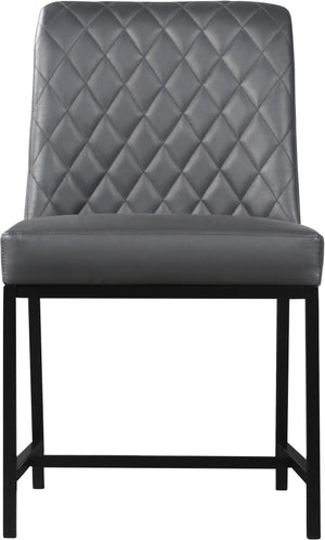 Bernard Dining Chair In Grey Faux Leather