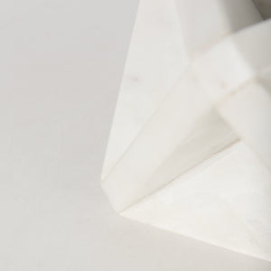 Sophia 5.5 L x 5.5 W x 8.5 H White Marble Decor Stand