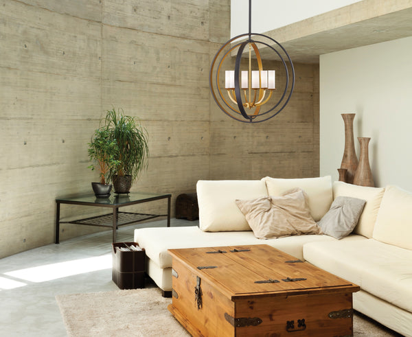 Ashling 6 Light Pendant in Bronze Gold Finish