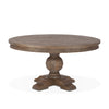 Colonial Plantation 54-Inch Round Dining Table in Weathered Teak Finish