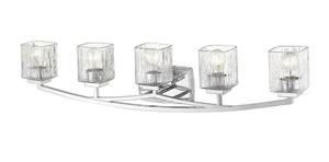 Zaid 5 Light Vanity in Chrome Finish