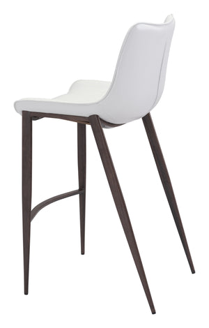 Magnus Barstool (Set of 2) White & Walnut