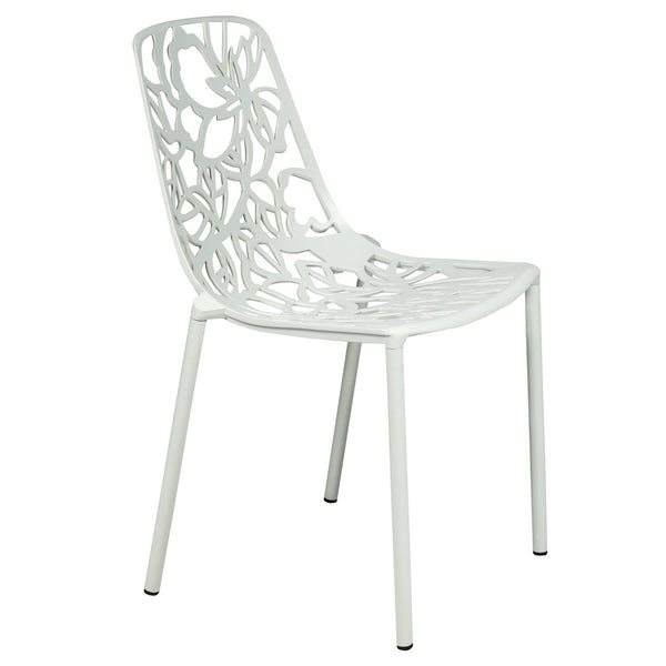 ORO ALUMINUM CHAIR (ARMLESS) - WHITE