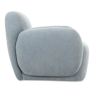 Moe's Hazel Lounge Chair in Light Blue Velvet