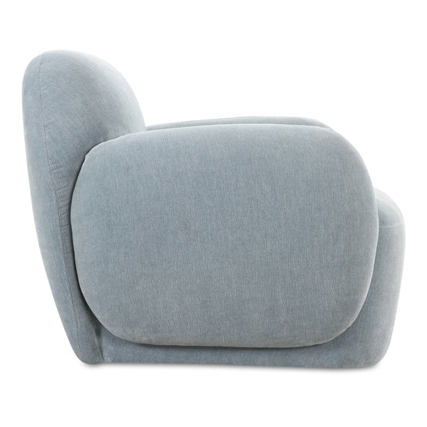Moe's Hazel Lounge Chair in Light Blue Velvet