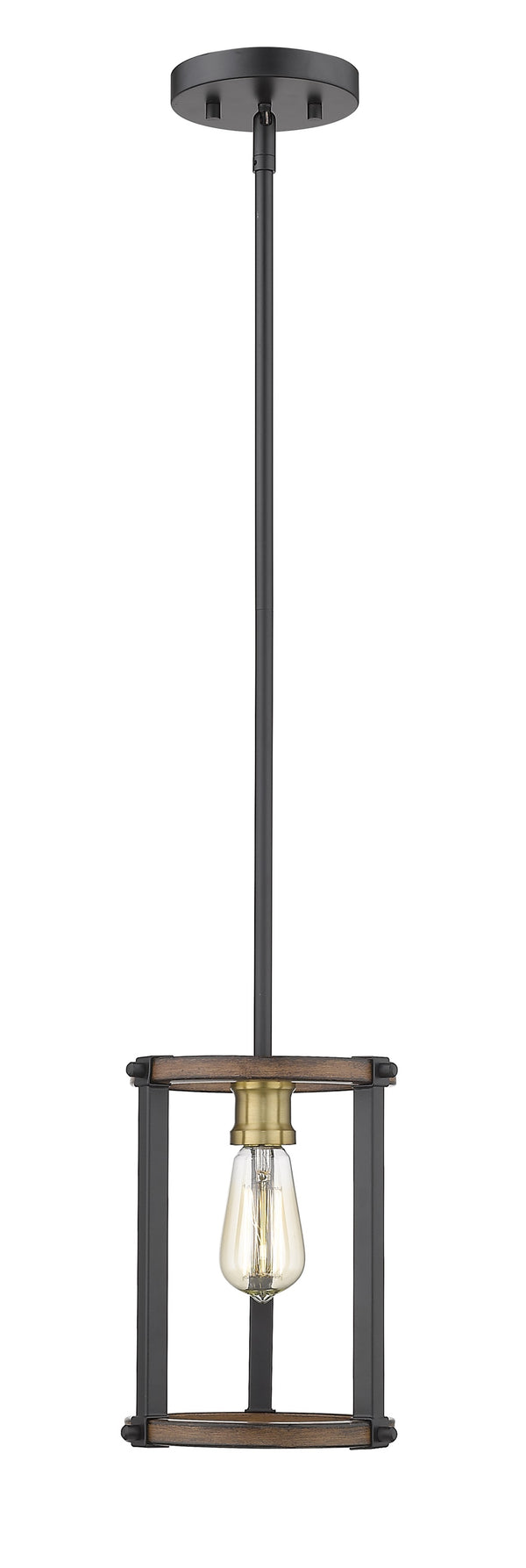 Kirkland 1 Light Mini Pendant in Rustic Mahogany Finish