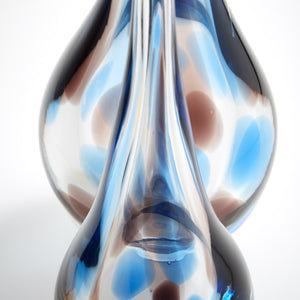 Small Pandora Vase in Amber and Blue
