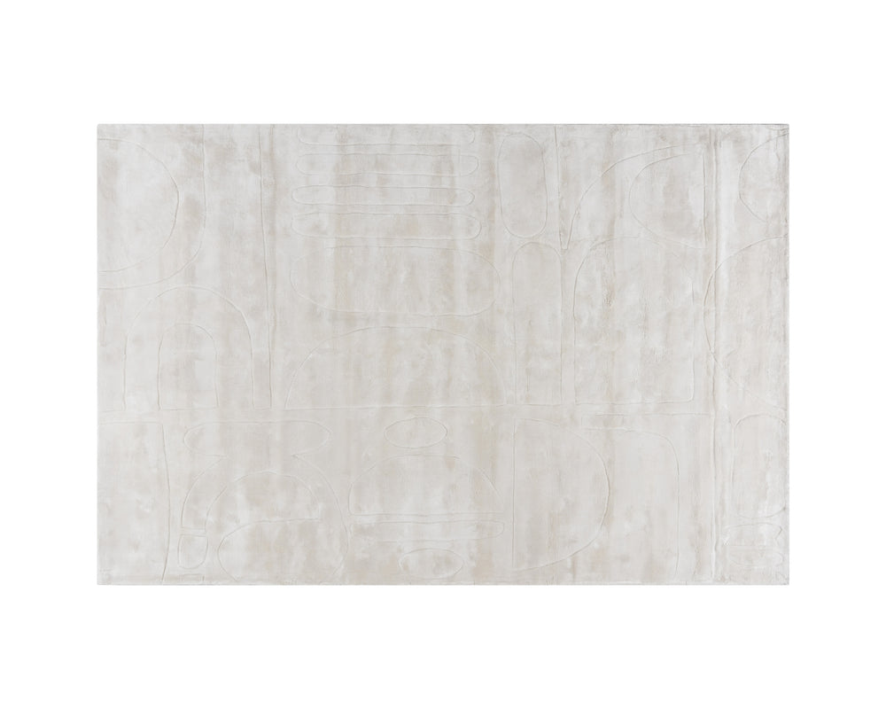 CARUSO HAND-LOOMED RUG - CREAM / IVORY - 6' X 9'