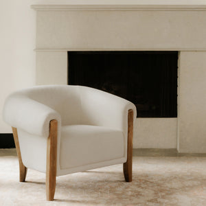 Jones Accent Chair with Rubber Wood Legs
