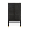 Amara Charcoal Woven Rattan Cabinet