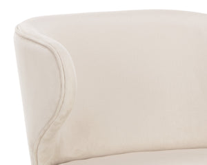 SIMONE SWIVEL DINING CHAIR - CASABLANCA CLOUD