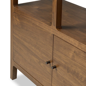 Hawkes Bookcase - Dark Walnut Solid
