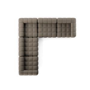 Roma Outdoor 5Pc Sectional In Alessi Fawn