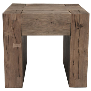 Bristol Solid Wood Square End Table in Cafe Brown