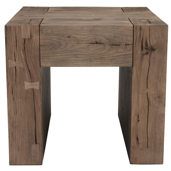 Bristol Solid Wood Square End Table in Cafe Brown