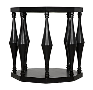 Marceo Side Table, Hand Rubbed Black