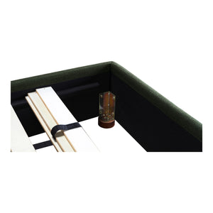 Moe's Luzon King Bed in Deep Forest Green