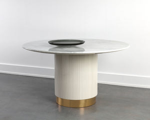 PALOMA DINING TABLE - ROUND - WHITE MARBLE - 54"
