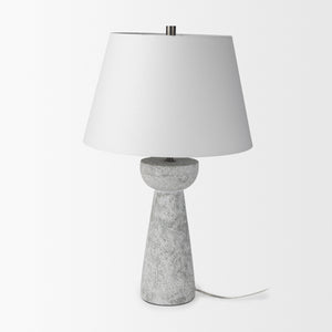 Julia 16.0L x 16.0W x 27.0H Gray Antique Painted Cement Table Lamp