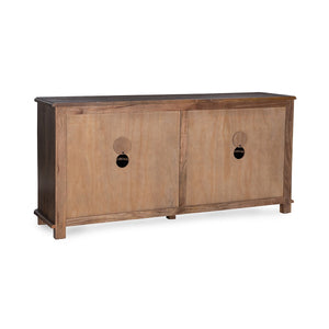 Brookside Solid Wood 4-Drawer Cabinet in Cocoa Brown
