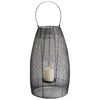 Large Gauze Candleholder In Graphite