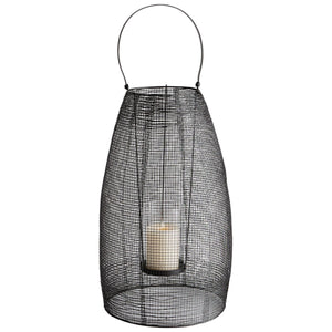 Large Gauze Candleholder In Graphite