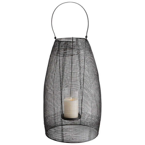 Large Gauze Candleholder In Graphite