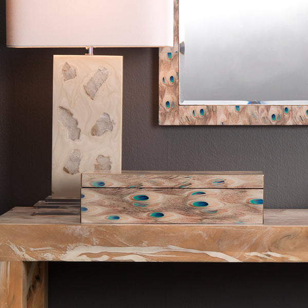 Plume Peacock Decorative Box