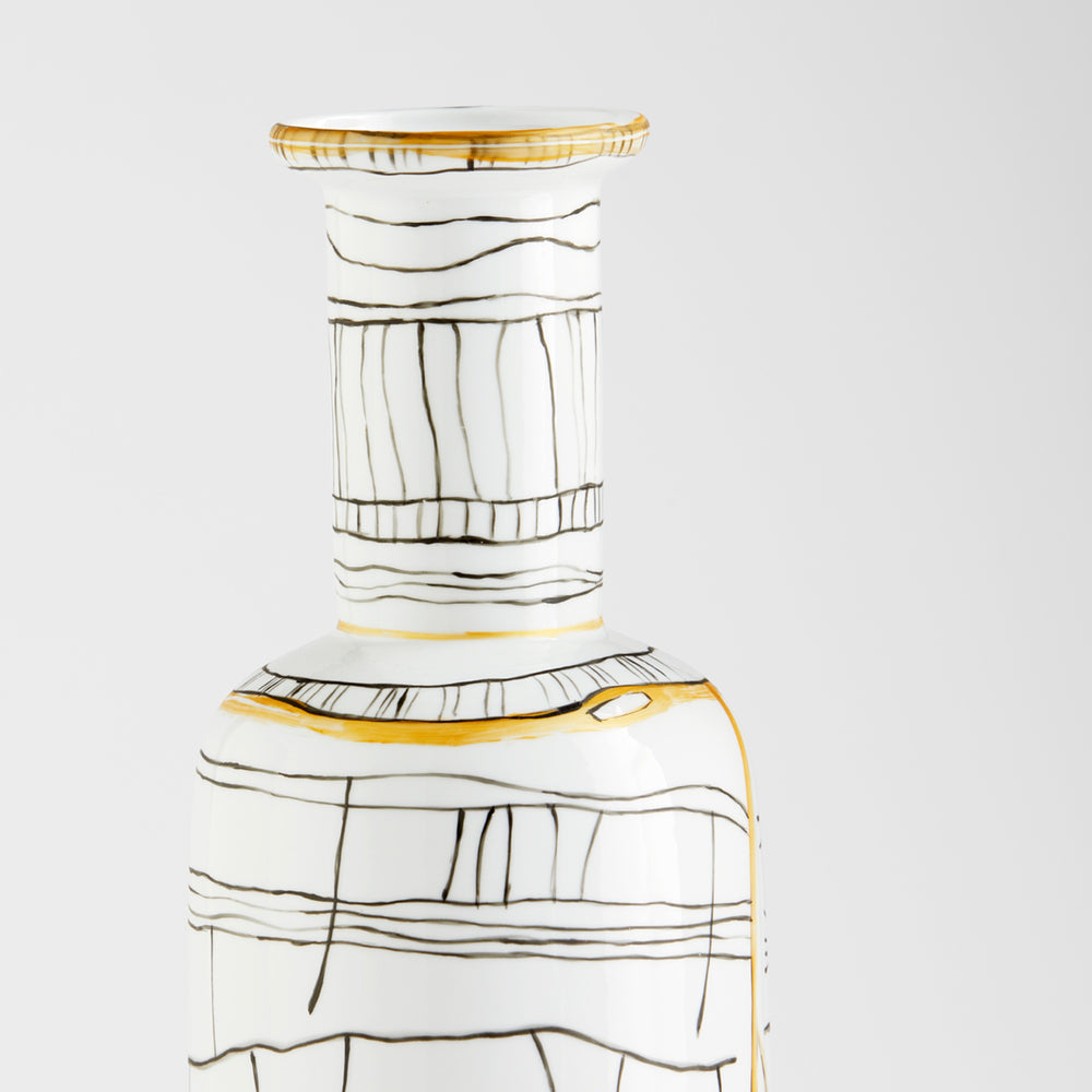 Lindus Vase | Black | White - Large